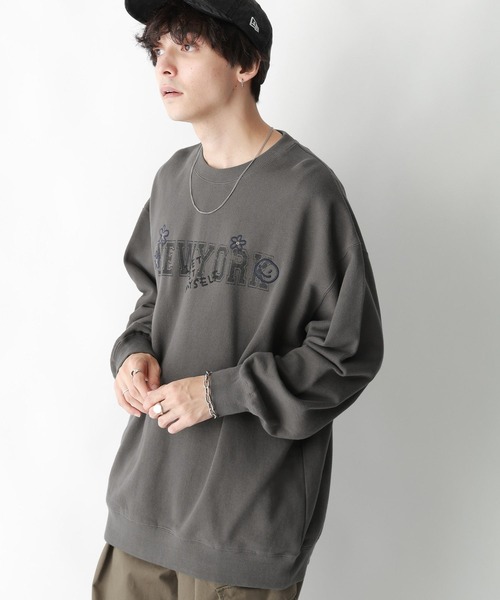 RAGEBLUE（レイジブルー）の「カレッジロゴプリント/ヘビーウェイトプルオーバースウェット（スウェット・メンズ・ライトグレー/ダークグリーン/ダークグレー・MEDIUM/LARGE）」の21枚目の写真