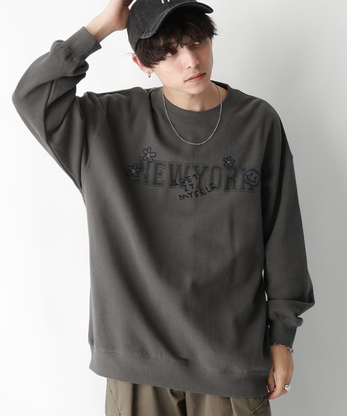 RAGEBLUE（レイジブルー）の「カレッジロゴプリント/ヘビーウェイトプルオーバースウェット（スウェット・メンズ・ライトグレー/ダークグリーン/ダークグレー・MEDIUM/LARGE）」の19枚目の写真