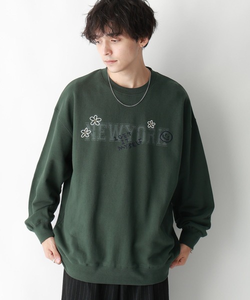 RAGEBLUE（レイジブルー）の「カレッジロゴプリント/ヘビーウェイトプルオーバースウェット（スウェット・メンズ・ライトグレー/ダークグリーン/ダークグレー・MEDIUM/LARGE）」の17枚目の写真