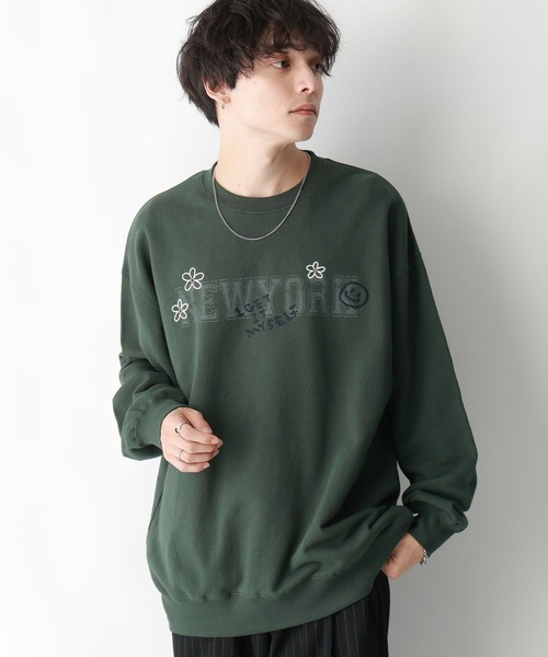 RAGEBLUE（レイジブルー）の「カレッジロゴプリント/ヘビーウェイトプルオーバースウェット（スウェット・メンズ・ライトグレー/ダークグリーン/ダークグレー・MEDIUM/LARGE）」の16枚目の写真