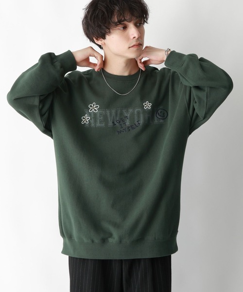 RAGEBLUE（レイジブルー）の「カレッジロゴプリント/ヘビーウェイトプルオーバースウェット（スウェット・メンズ・ライトグレー/ダークグリーン/ダークグレー・MEDIUM/LARGE）」の14枚目の写真