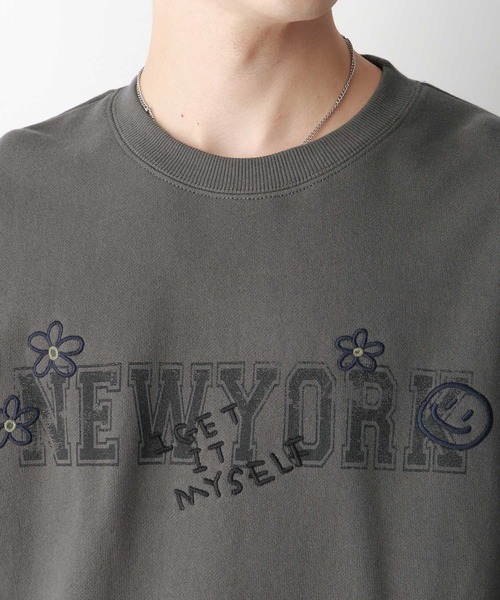 RAGEBLUE（レイジブルー）の「カレッジロゴプリント/ヘビーウェイトプルオーバースウェット（スウェット・メンズ・ライトグレー/ダークグリーン/ダークグレー・MEDIUM/LARGE）」の11枚目の写真