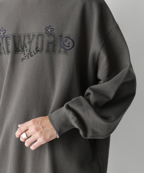 RAGEBLUE（レイジブルー）の「カレッジロゴプリント/ヘビーウェイトプルオーバースウェット（スウェット・メンズ・ライトグレー/ダークグリーン/ダークグレー・MEDIUM/LARGE）」の10枚目の写真