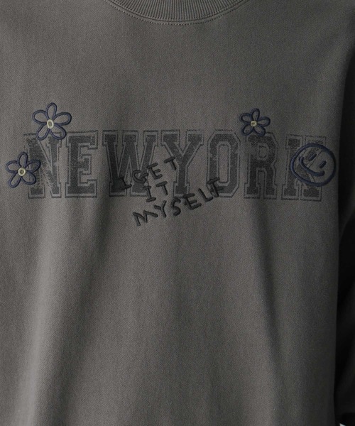 RAGEBLUE（レイジブルー）の「カレッジロゴプリント/ヘビーウェイトプルオーバースウェット（スウェット・メンズ・ライトグレー/ダークグリーン/ダークグレー・MEDIUM/LARGE）」の5枚目の写真