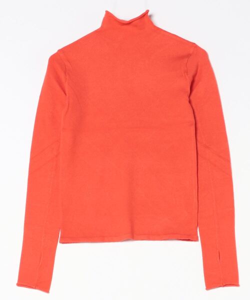 STYLEBLOCK（スタイルブロック）の「フィンガーホールタートルネックニットプルオーバー（ニット/セーター・レディース・オレンジ/ネイビー/グリーン/ブラック/オフホワイト/ターコイズブルー/チャコールグレー・M）」の7枚目の写真