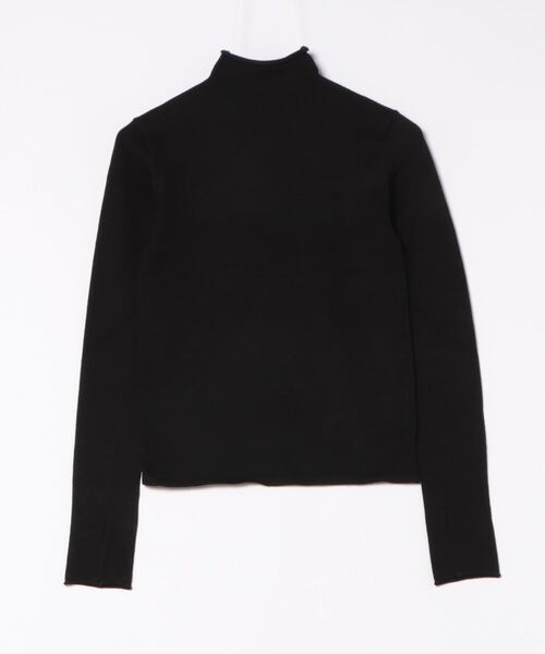 STYLEBLOCK（スタイルブロック）の「フィンガーホールタートルネックニットプルオーバー（ニット/セーター・レディース・オレンジ/ネイビー/グリーン/ブラック/オフホワイト/ターコイズブルー/チャコールグレー・M）」の3枚目の写真