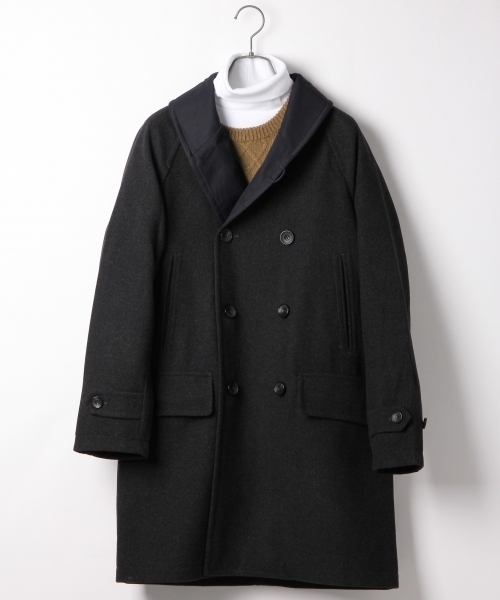 RAGEBLUE(レイジブルー)の「ウールショールコート/566839(その他アウター・メンズ・ブラウン/チャコールグレー・MEDIUM/LARGE)」の2枚目の写真