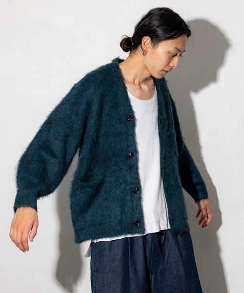 FREAK'S STORE(フリークスストア)の「FREAK’S STORE/フリークスストア リラックスフィット シャギーニットカーディガン(カーディガン/ボレロ・メンズ・ブルー/ブラウン/グリーン/チャコール/ベージュ/オレンジ・SMALL/MEDIUM/LARGE)」の5枚目の写真