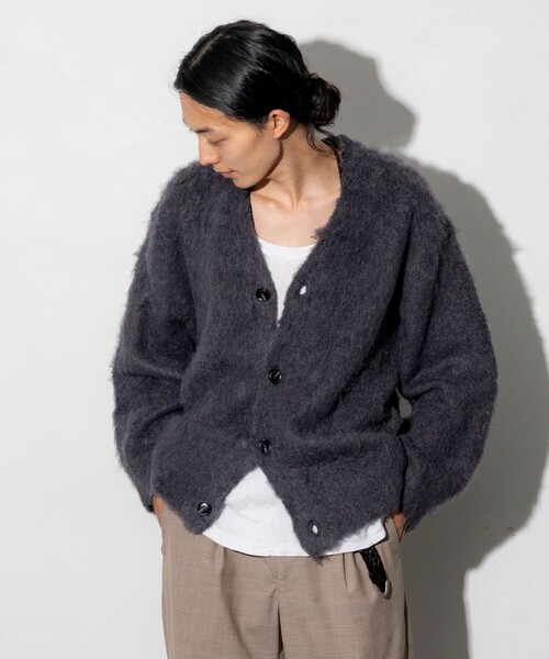 FREAK'S STORE(フリークスストア)の「FREAK’S STORE/フリークスストア リラックスフィット シャギーニットカーディガン(カーディガン/ボレロ・メンズ・ブルー/ブラウン/グリーン/チャコール/ベージュ/オレンジ・SMALL/MEDIUM/LARGE)」の2枚目の写真