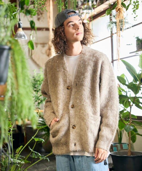 FREAK'S STORE(フリークスストア)の「FREAK’S STORE/フリークスストア リラックスフィット シャギーニットカーディガン(カーディガン/ボレロ・メンズ・ブルー/ブラウン/グリーン/チャコール/ベージュ/オレンジ・SMALL/MEDIUM/LARGE)」の8枚目の写真