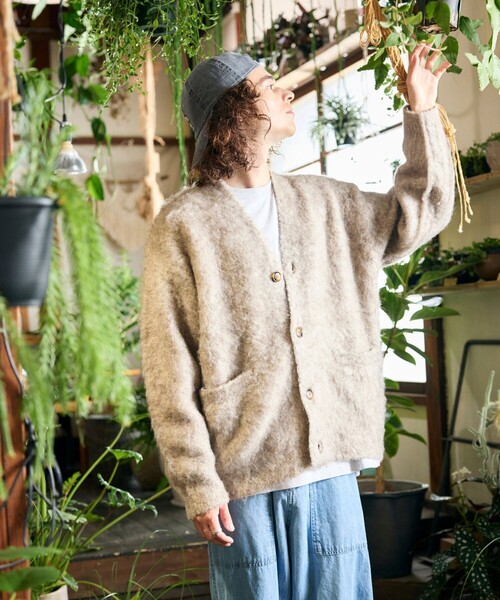 FREAK'S STORE(フリークスストア)の「FREAK’S STORE/フリークスストア リラックスフィット シャギーニットカーディガン(カーディガン/ボレロ・メンズ・ブルー/ブラウン/グリーン/チャコール/ベージュ/オレンジ・SMALL/MEDIUM/LARGE)」の9枚目の写真