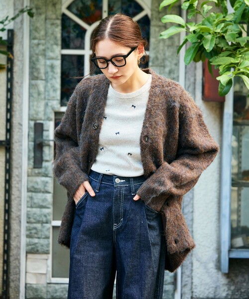 FREAK'S STORE(フリークスストア)の「FREAK’S STORE/フリークスストア リラックスフィット シャギーニットカーディガン(カーディガン/ボレロ・メンズ・ブルー/ブラウン/グリーン/チャコール/ベージュ/オレンジ・SMALL/MEDIUM/LARGE)」の17枚目の写真