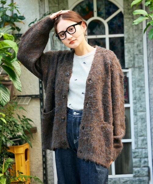 FREAK'S STORE(フリークスストア)の「FREAK’S STORE/フリークスストア リラックスフィット シャギーニットカーディガン(カーディガン/ボレロ・メンズ・ブルー/ブラウン/グリーン/チャコール/ベージュ/オレンジ・SMALL/MEDIUM/LARGE)」の20枚目の写真