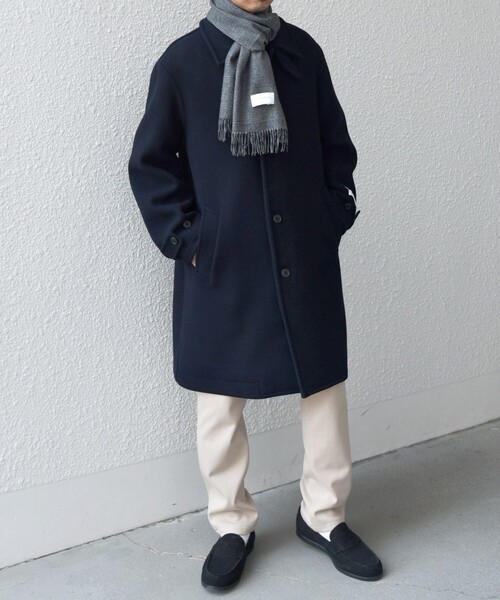 SHIPS any(シップス エニィ)の「【WEB限定】SHIPS any: カシミヤ シングル チェック ストール◇(ストール/ショール・メンズ・チャコールグレー/コバルトブルー・ONE SIZE)」の16枚目の写真