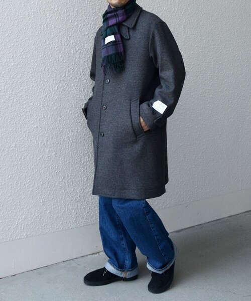 SHIPS any(シップス エニィ)の「【WEB限定】SHIPS any: カシミヤ シングル チェック ストール◇(ストール/ショール・メンズ・チャコールグレー/コバルトブルー・ONE SIZE)」の14枚目の写真