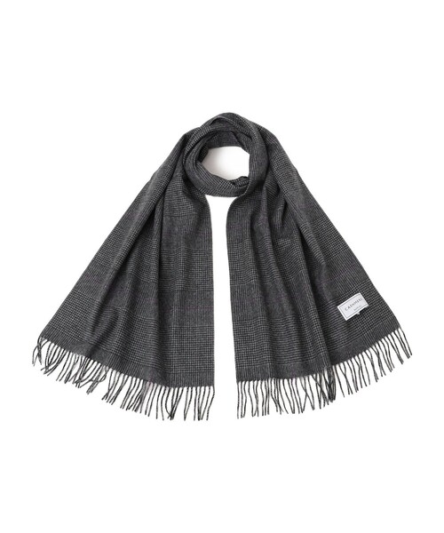 SHIPS any(シップス エニィ)の「【WEB限定】SHIPS any: カシミヤ シングル チェック ストール◇(ストール/ショール・メンズ・チャコールグレー/コバルトブルー・ONE SIZE)」の6枚目の写真