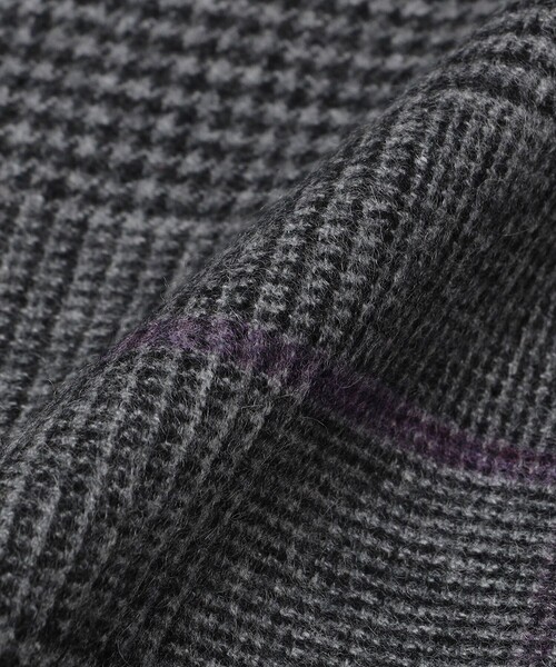 SHIPS any(シップス エニィ)の「【WEB限定】SHIPS any: カシミヤ シングル チェック ストール◇(ストール/ショール・メンズ・チャコールグレー/コバルトブルー・ONE SIZE)」の9枚目の写真