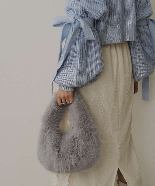 VIOLETTA(ヴィオレッタ)の「【select】ワンハンドルファーバッグ(ハンドバッグ・レディース・ボルドー/ライトグレー/オフホワイト/ライトブルー/ブラック・FREE)」の3枚目の写真