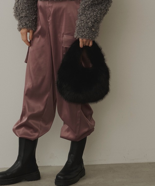 VIOLETTA(ヴィオレッタ)の「【select】ワンハンドルファーバッグ(ハンドバッグ・レディース・ボルドー/ライトグレー/オフホワイト/ライトブルー/ブラック・FREE)」の2枚目の写真