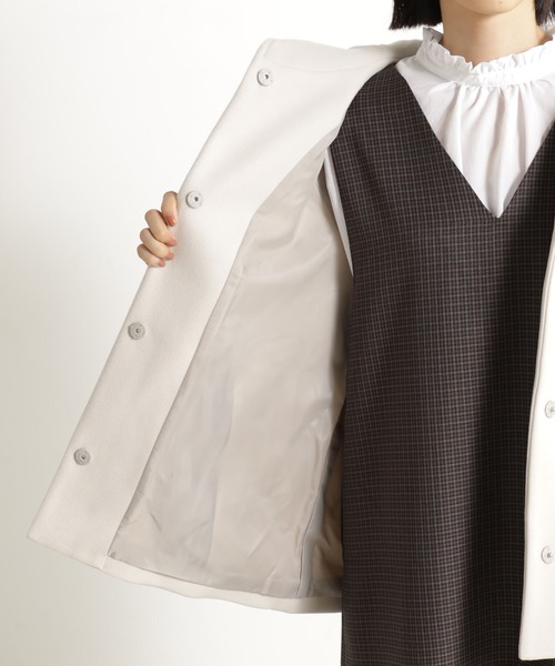 FOUND GOOD（ファウンドグッド）の「ウーリーテックフードコート（その他アウター・レディース・グリーン系2/ブラウン系3/アイボリー/ブラック/グレー系5・L/M/S）」の20枚目の写真