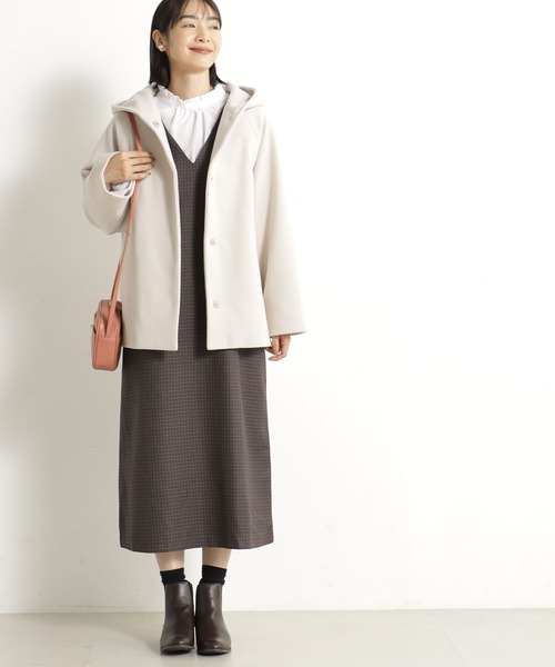 FOUND GOOD（ファウンドグッド）の「ウーリーテックフードコート（その他アウター・レディース・グリーン系2/ブラウン系3/アイボリー/ブラック/グレー系5・L/M/S）」の21枚目の写真