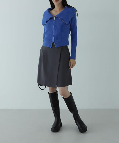 NATURAL BEAUTY BASIC（ナチュラルビューティーベーシック）の「◇【美人百花掲載】ラップディテールキュロット（その他パンツ・レディース・ブラウン/チャコールグレー・MEDIUM/SMALL）」の8枚目の写真