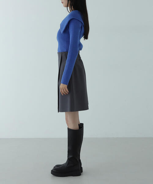 NATURAL BEAUTY BASIC（ナチュラルビューティーベーシック）の「◇【美人百花掲載】ラップディテールキュロット（その他パンツ・レディース・ブラウン/チャコールグレー・MEDIUM/SMALL）」の9枚目の写真