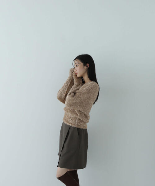 NATURAL BEAUTY BASIC（ナチュラルビューティーベーシック）の「◇【美人百花掲載】ラップディテールキュロット（その他パンツ・レディース・ブラウン/チャコールグレー・MEDIUM/SMALL）」の16枚目の写真