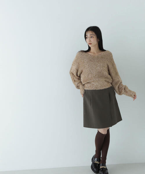 NATURAL BEAUTY BASIC（ナチュラルビューティーベーシック）の「◇【美人百花掲載】ラップディテールキュロット（その他パンツ・レディース・ブラウン/チャコールグレー・MEDIUM/SMALL）」の17枚目の写真