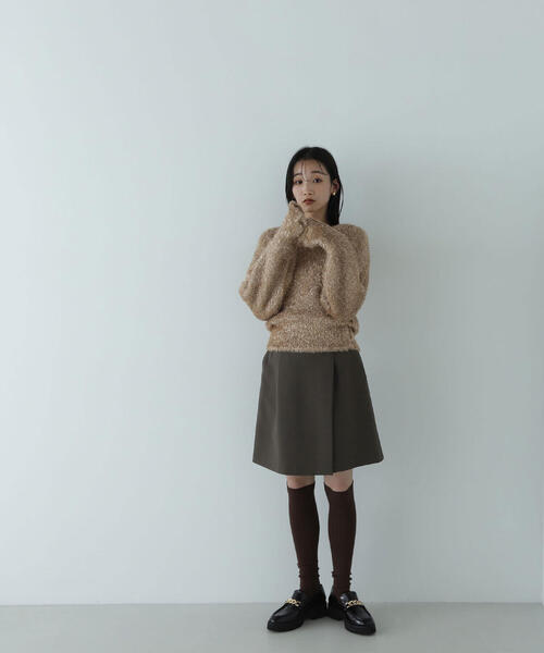 NATURAL BEAUTY BASIC（ナチュラルビューティーベーシック）の「◇【美人百花掲載】ラップディテールキュロット（その他パンツ・レディース・ブラウン/チャコールグレー・MEDIUM/SMALL）」の20枚目の写真