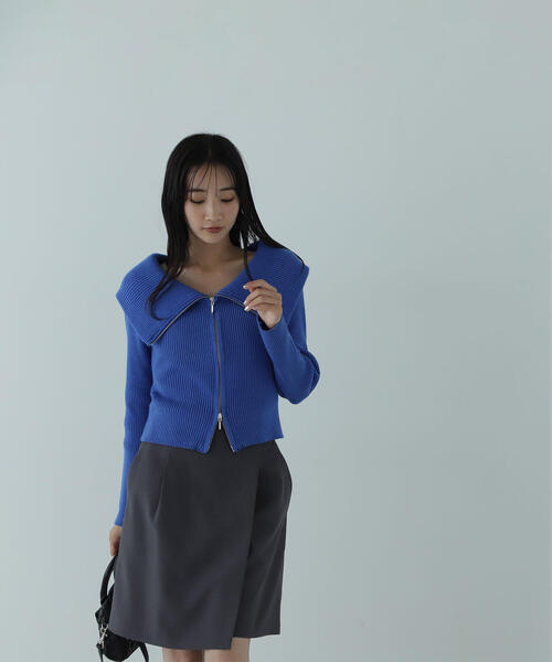 NATURAL BEAUTY BASIC（ナチュラルビューティーベーシック）の「◇【美人百花掲載】ラップディテールキュロット（その他パンツ・レディース・ブラウン/チャコールグレー・MEDIUM/SMALL）」の2枚目の写真