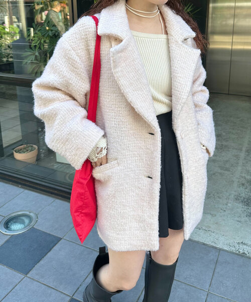 タイムセール中‼️Kastane カスタネ　シャギーコート　アイボリー Kastane（カスタネ）の「シャギーコート（その他アウター）」 - WEAR