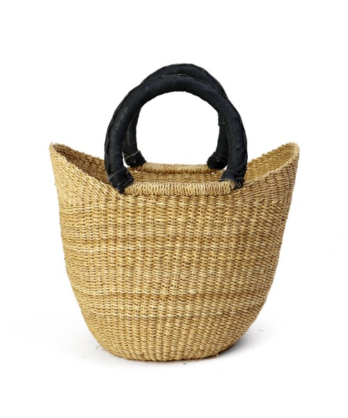 UNBILLION(アンビリオン)の「アフリカンスクエアー AFRICANSQUARE / ボルガ丸底ニケフォルムバスケット S(かごバッグ・レディース・ベージュ・FREE)」の1枚目の写真