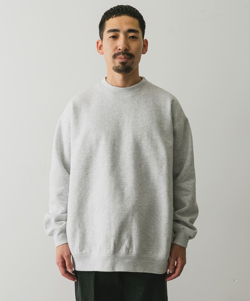 URBAN RESEARCH DOORS（アーバンリサーチドアーズ）の「『XLサイズ/WEB限定』裏起毛クルーネックスウェット（スウェット・メンズ・ブラック/アイボリー/グレー系その他/グリーン・MEDIUM/LARGE/X-LARGE）」の6枚目の写真