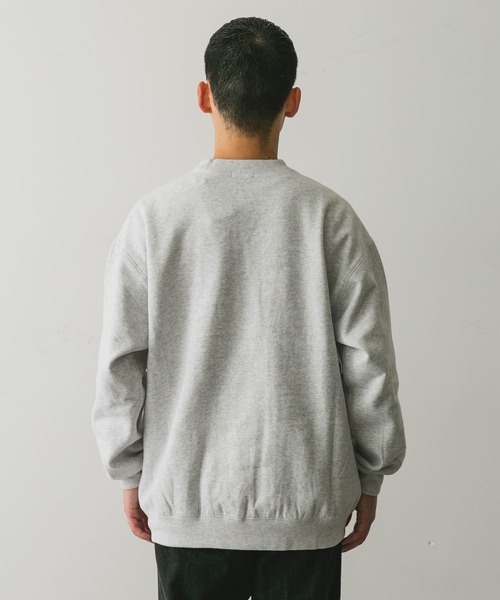 URBAN RESEARCH DOORS（アーバンリサーチドアーズ）の「『XLサイズ/WEB限定』裏起毛クルーネックスウェット（スウェット・メンズ・ブラック/アイボリー/グレー系その他/グリーン・MEDIUM/LARGE/X-LARGE）」の8枚目の写真