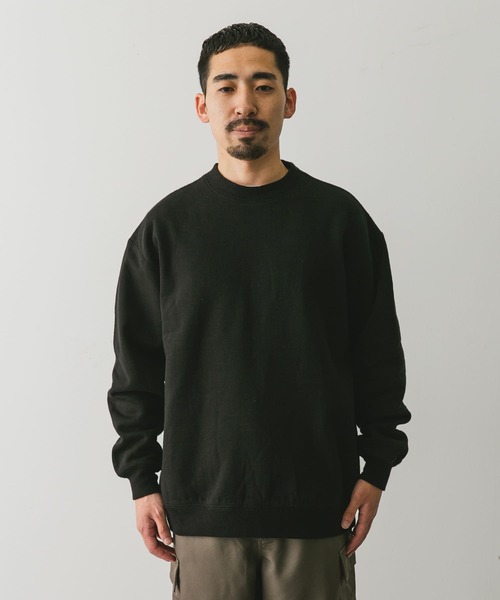 URBAN RESEARCH DOORS（アーバンリサーチドアーズ）の「『XLサイズ/WEB限定』裏起毛クルーネックスウェット（スウェット・メンズ・ブラック/アイボリー/グレー系その他/グリーン・MEDIUM/LARGE/X-LARGE）」の9枚目の写真