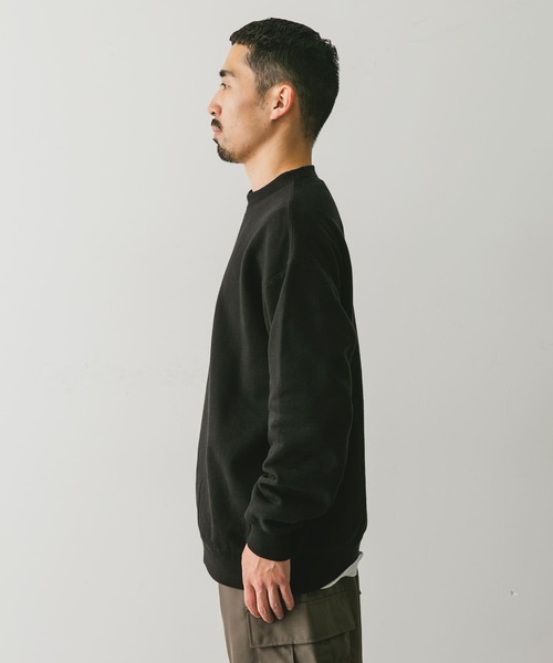 URBAN RESEARCH DOORS（アーバンリサーチドアーズ）の「『XLサイズ/WEB限定』裏起毛クルーネックスウェット（スウェット・メンズ・ブラック/アイボリー/グレー系その他/グリーン・MEDIUM/LARGE/X-LARGE）」の10枚目の写真