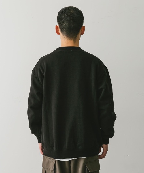 URBAN RESEARCH DOORS（アーバンリサーチドアーズ）の「『XLサイズ/WEB限定』裏起毛クルーネックスウェット（スウェット・メンズ・ブラック/アイボリー/グレー系その他/グリーン・MEDIUM/LARGE/X-LARGE）」の11枚目の写真