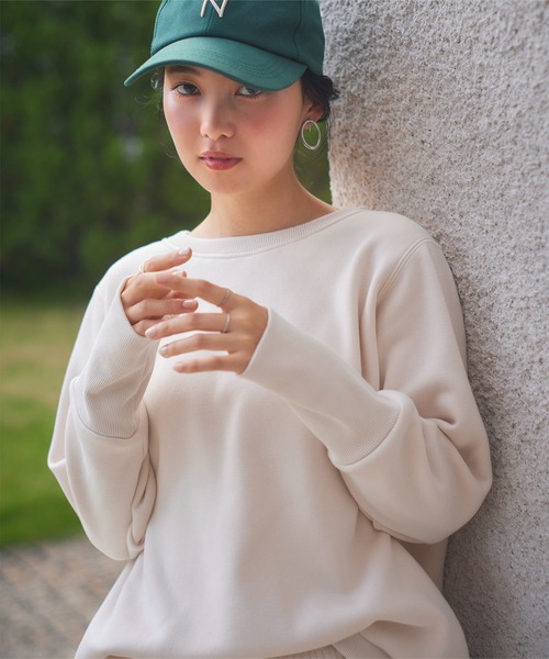 KOBE LETTUCE（コウベレタス）の「[ ぬく盛り ] ドルマンプルオーバー（スウェット・レディース・アイボリー/ブラック/グレー/ピンク系/ネイビー/ピンク・M）」の7枚目の写真