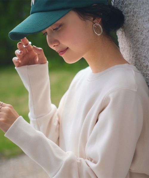 KOBE LETTUCE（コウベレタス）の「[ ぬく盛り ] ドルマンプルオーバー（スウェット・レディース・アイボリー/ブラック/グレー/ピンク系/ネイビー/ピンク・M）」の8枚目の写真