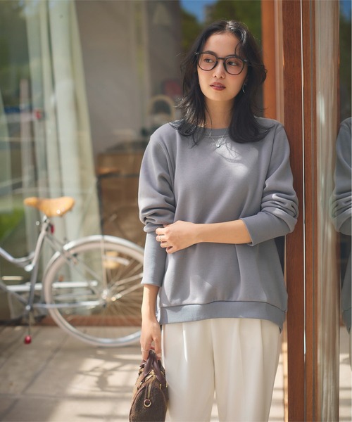 KOBE LETTUCE（コウベレタス）の「[ ぬく盛り ] ドルマンプルオーバー（スウェット・レディース・アイボリー/ブラック/グレー/ピンク系/ネイビー/ピンク・M）」の12枚目の写真