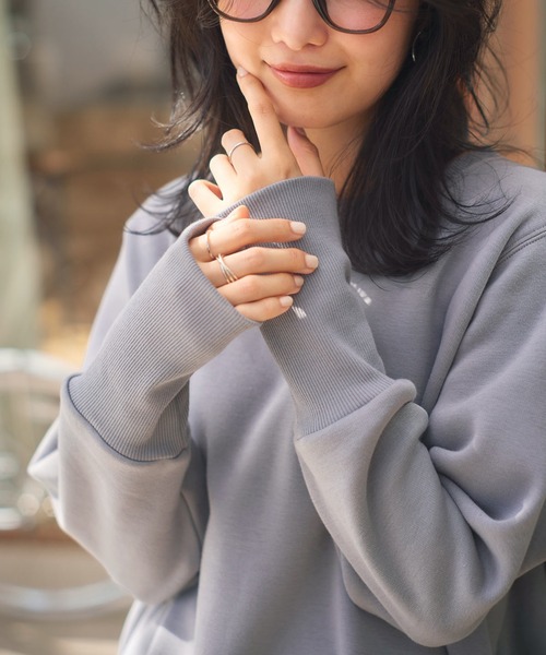 KOBE LETTUCE（コウベレタス）の「[ ぬく盛り ] ドルマンプルオーバー（スウェット・レディース・アイボリー/ブラック/グレー/ピンク系/ネイビー/ピンク・M）」の13枚目の写真