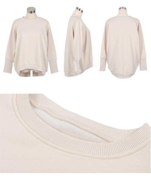 KOBE LETTUCE（コウベレタス）の「[ ぬく盛り ] ドルマンプルオーバー（スウェット・レディース・アイボリー/ブラック/グレー/ピンク系/ネイビー/ピンク・M）」の15枚目の写真