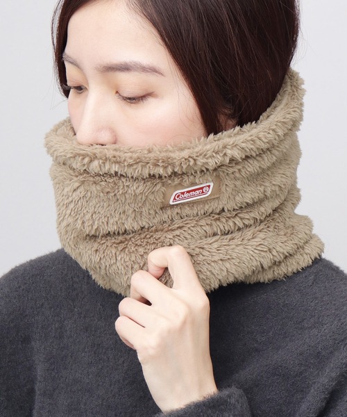 たっぷりボリューム ファーフリース 裏ボア ネックウォーマー（ネック