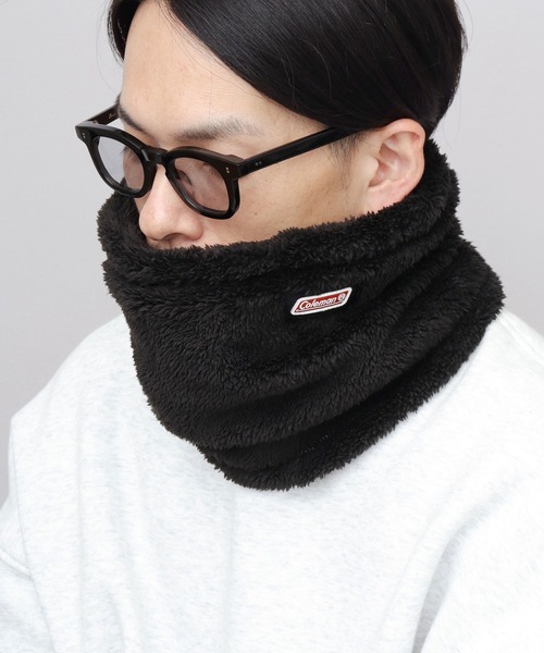 COLEMAN（コールマン）の「たっぷりボリューム ファーフリース 裏ボア ネックウォーマー（ネックウォーマー/スヌード・メンズ・ブラック/カーキ/アイボリー/ブラウン・FREE）」の10枚目の写真