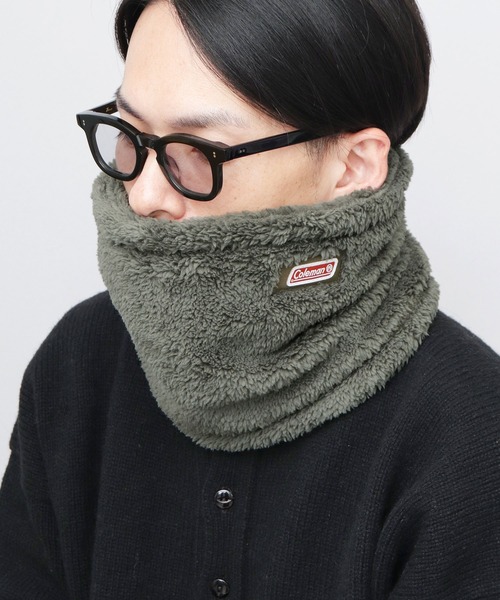 COLEMAN（コールマン）の「たっぷりボリューム ファーフリース 裏ボア ネックウォーマー（ネックウォーマー/スヌード・メンズ・ブラック/カーキ/アイボリー/ブラウン・FREE）」の15枚目の写真
