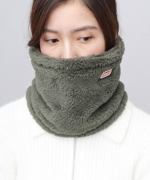 COLEMAN（コールマン）の「たっぷりボリューム ファーフリース 裏ボア ネックウォーマー（ネックウォーマー/スヌード・メンズ・ブラック/カーキ/アイボリー/ブラウン・FREE）」の16枚目の写真