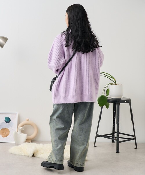 UNDERCOVER　ウール プリント ニット フリーサイズ　❗SALE中です❗ 静電防止！洗えるウール入り透かし編みセーター - ベルーナ【公式】