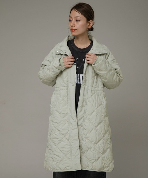 URBAN RESEARCH Sonny Label（アーバンリサーチサニーレーベル）の「キルティングスタンドコート（その他アウター・レディース・ブラック/ライトベージュ/ライトカーキ・FREE）」の19枚目の写真