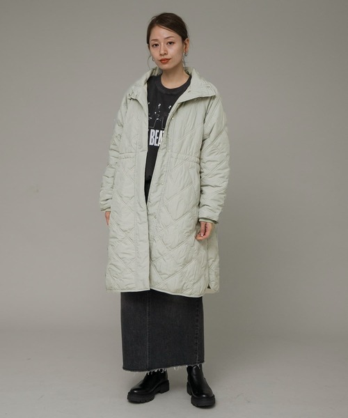 URBAN RESEARCH Sonny Label（アーバンリサーチサニーレーベル）の「キルティングスタンドコート（その他アウター・レディース・ブラック/ライトベージュ/ライトカーキ・FREE）」の22枚目の写真